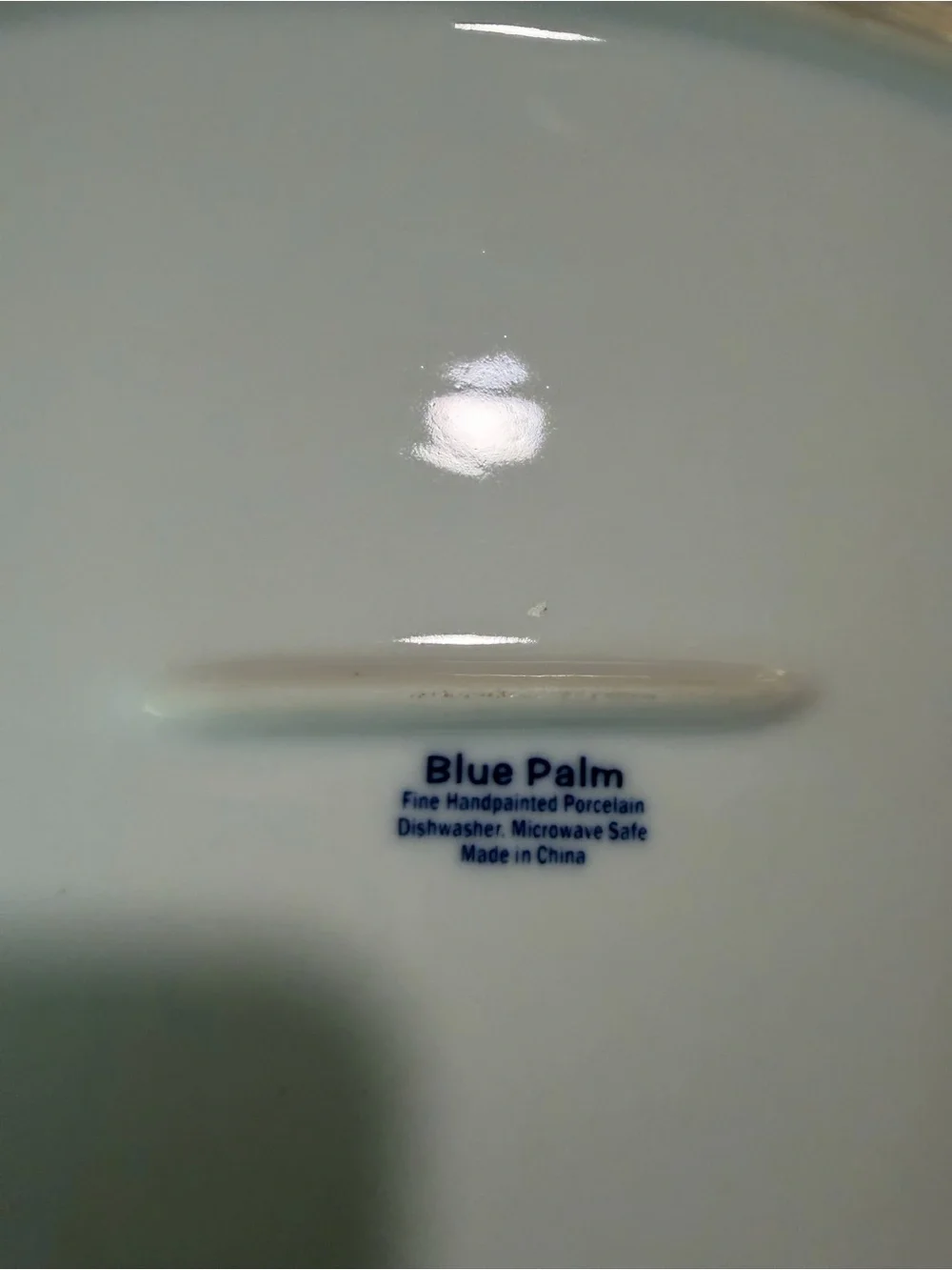 Blue Palm White Floral Ceramic Serving Platter - Classic Home Dining